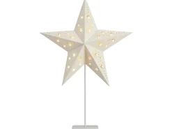 Papierstern mit LEDs 46,5 cm x 15 cm x 65,5 cm Weiß
