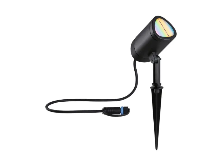 Paulmann LED Gartenspot Plug & Shine Shira Zigbee 3.0 IP65 RGBW+ 6,5 W Anthrazit