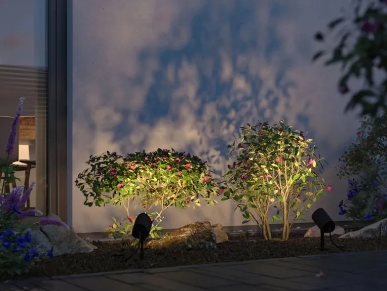 Paulmann LED Gartenspot Plug & Shine Shira Zigbee 3.0 IP65 RGBW+ 6,5 W Anthrazit