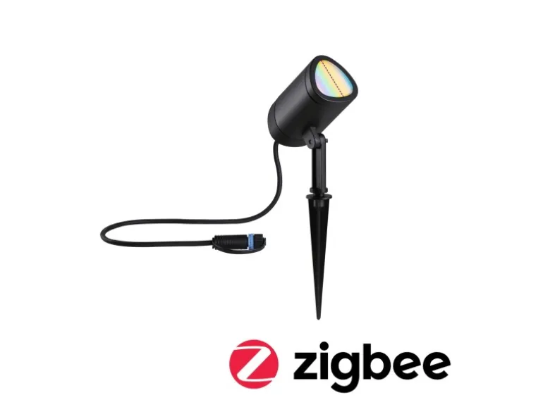 Paulmann LED Gartenspot Plug & Shine Shira Zigbee 3.0 IP65 RGBW+ 6,5 W Anthrazit