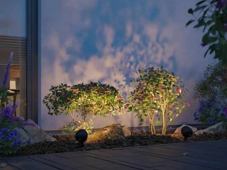 Paulmann LED-Gartenspot Plug & Shine Kikolo Zigbee 3.0 RGBW+ 660 lm Anthrazit