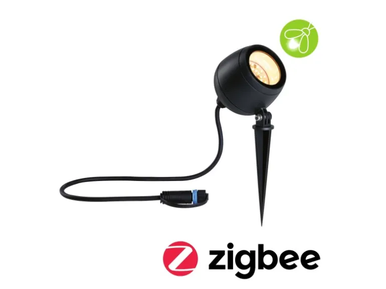 Paulmann LED-Gartenspot Plug & Shine Kikolo Zigbee 3.0 RGBW+ 660 lm Anthrazit