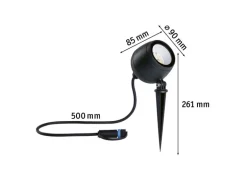 Paulmann LED-Gartenspot Plug & Shine Kikolo Zigbee 3.0 RGBW+ 660 lm Anthrazit