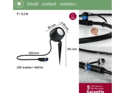Paulmann LED-Gartenspot Plug & Shine Kikolo Zigbee 3.0 RGBW+ 660 lm Anthrazit