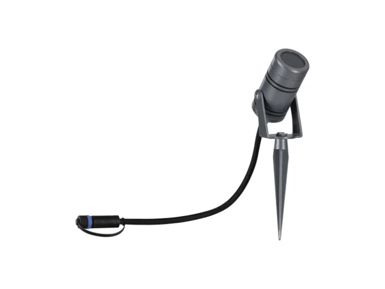 Paulmann LED-Gartenstrahler Plug & Shine Radon IP65 3000 K 11 W Grau