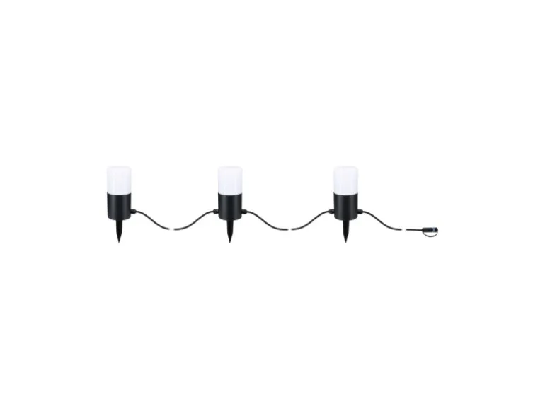 Paulmann LED-Lichterkette Plug & Shine Tubs IP44 3000 K 3 x 2 W Anthrazit
