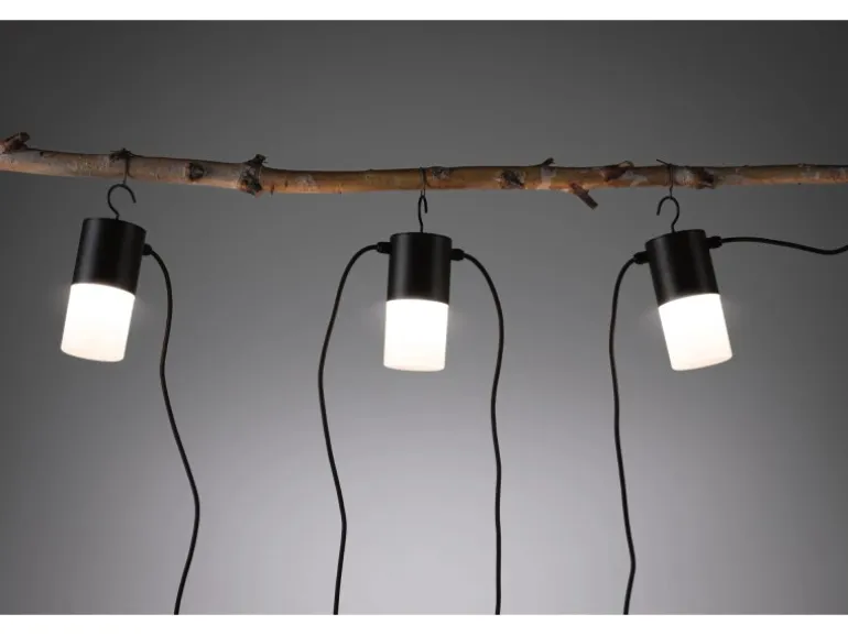 Paulmann LED-Lichterkette Plug & Shine Tubs IP44 3000 K 3 x 2 W Anthrazit