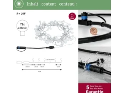 Paulmann LED-Lichterkette Plug & Shine 7,5 m Warmweiß IP44 3000 K Schwarz