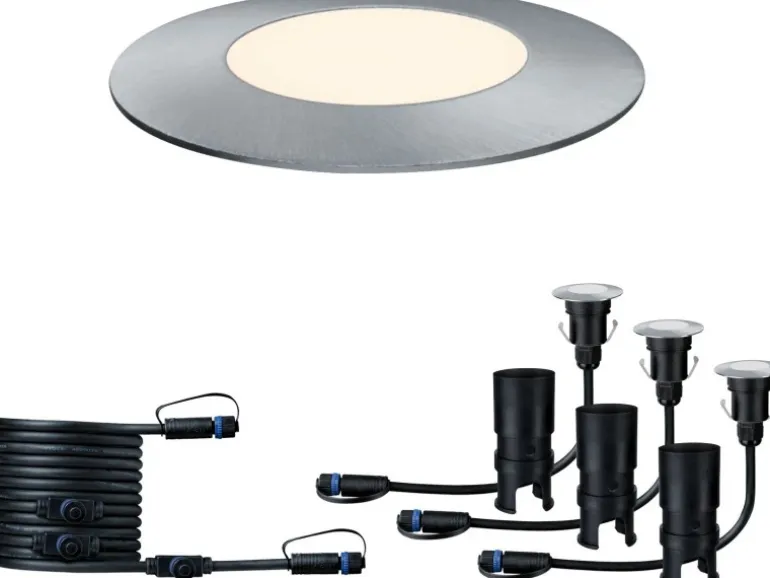 Paulmann Plug&Shine Bodeneinbaustrahler Ergänzungs-Set IP65 Warmweiß
