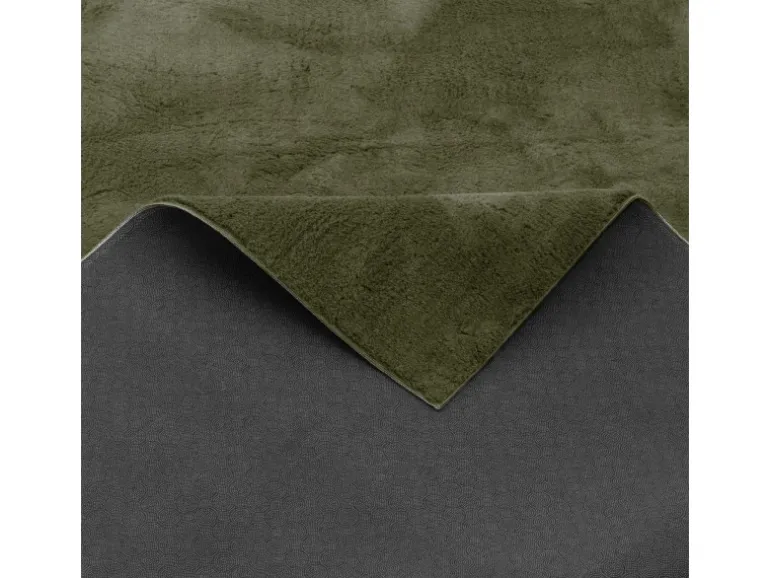 Pergamon Luxus Super Soft Fellteppich Pearl Tannengrün 80x150cm