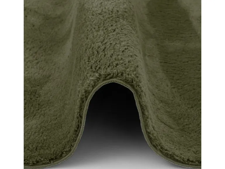 Pergamon Luxus Super Soft Fellteppich Pearl Tannengrün 80x150cm