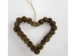 Pinienzapfen-Herz 18 cm x 3 cm