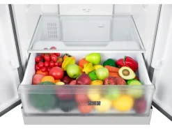 PKM Kühl-Gefrierkombination French-Door FD403ENFDIX Silber