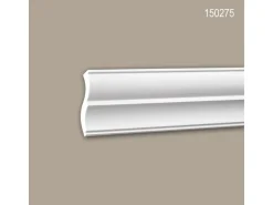 PROFHOME 150275 Eckleisten 1 Karton Set mit 6 Zierleisten 12 m Weiß