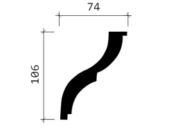 PROFHOME 150275 Eckleisten 1 Karton Set mit 6 Zierleisten 12 m Weiß