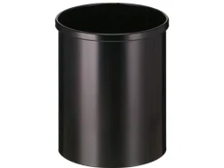 PROREGAL Stillvoller Runder Metall Papierkorb 15 Liter HxØ 30,5 x 25,5 cm Schwarz