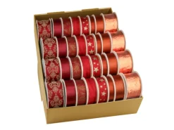 Präsent Geschenkband Weihnachten Bordeaux Kupfer