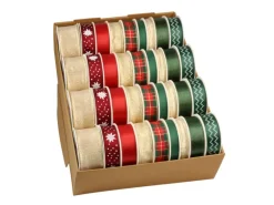 Präsent Geschenkband Weihnachten Classic Gold Rot Grün