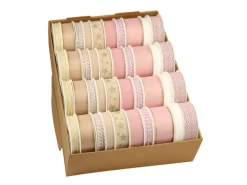 Präsent Geschenkband Weihnachten Rosa Natur