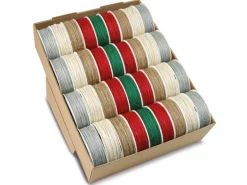 Präsent Kordel Weihnachten 36 fach-Sortiert 7 m x Ø 2 mm Mehrfarbig