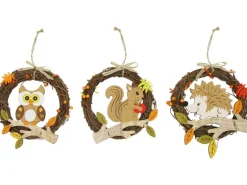 Rattankranz Mehrfarbig 3-fach sortiert Ø 16 cm