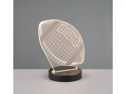 Reality LED Tischleuchte Football 21,5 cm x 17 cm x 12 cm Schwarz Matt
