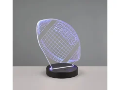 Reality LED Tischleuchte Football 21,5 cm x 17 cm x 12 cm Schwarz Matt