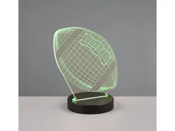 Reality LED Tischleuchte Football 21,5 cm x 17 cm x 12 cm Schwarz Matt