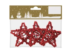 Rebensterne zum Aufhängen Ø 8 cm Rot 3 Stück