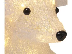 Rentier Liegend 37 cm Weiß-Schwarz