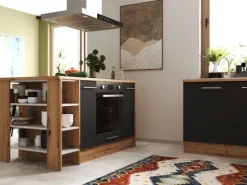 Respekta Inselküche Hilde 310 cm Grau