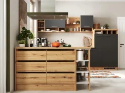 Respekta Inselküche Hilde 310 cm Grau