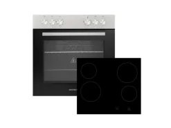 Respekta Küchenblock Merle 310 cm Eiche Grau mit Waschmaschinen-Nische