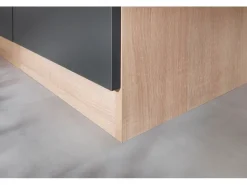 Respekta Küchenblock Merle 310 cm Eiche Grau mit Waschmaschinen-Nische