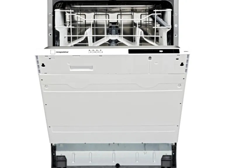 Respekta Küchenzeile GLRP330HWS Grifflos 330 cm Schwarz Hochglanz-Weiß