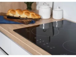 Respekta Küchenzeile GLRP270HESW Grifflos 270 cm Weiß Hochglanz-Sonoma Eiche