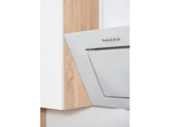 Respekta Küchenzeile GLRP270HESWM Grifflos 270 cm Weiß matt-Sonoma Eiche