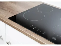 Respekta Küchenzeile KB300EYS 300 cm Schwarz Seidengl.-Eiche York Nachbildung