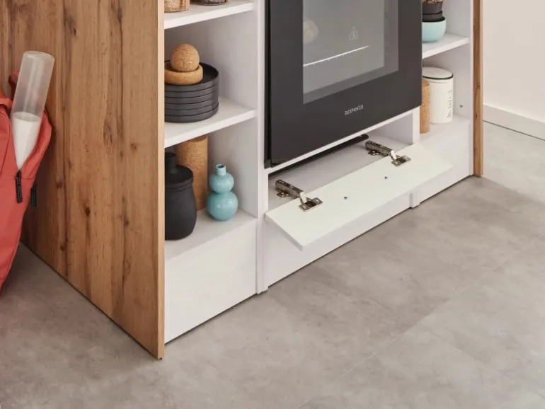 Respekta Landhaus Inselküche Anton 280 cm Lärche Weiß