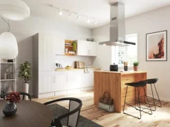 Respekta Landhaus Inselküche Anton 280 cm Lärche Weiß