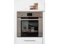 Respekta Premium Küchenzeile 280 cm Hochbau Grau Hochglanz-Eiche Grau