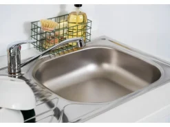 Respekta Premium Küchenzeile 310 cm Hochbau Weiß Hochglanz