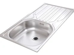 Respekta Premium Küchenzeile 280 cm Grifflos Schwarz Hochglanz-Weiß