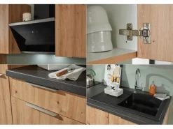 Respekta Selection Küchenzeile Elisabeth RS280HGAH 280 cm Artisan Eiche Nb.-Grau