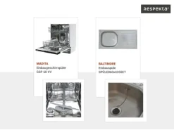 Respekta Winkelküche Hilde 310 x 172 cm mit Kücheninsel Weiß