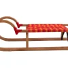 Rudisport Rodel aus Holz mit Gurtsitz 110 cm