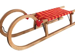 Rudisport Rodel aus Holz mit Gurtsitz 110 cm