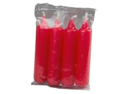 Saico Adventskerzen 4er-Pack 10,5 cm x Ø 2 cm Rot