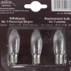Saico Ersatzglühlampe/ Riffelkerze 3er-Pack E10-Fassung 34V, 3W Warmweiß
