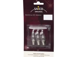 Saico LED-Ersatzlampe/ Riffelkerze 3er-Pack E10-Fassung 3V, 0,06W
